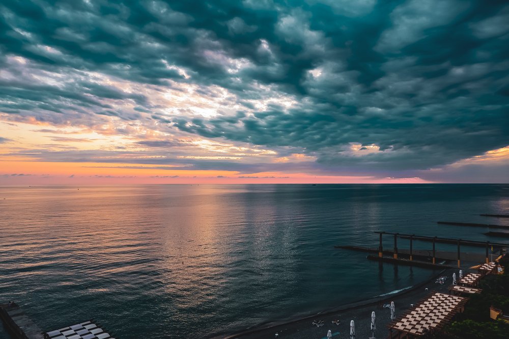 sunset on the Black sea