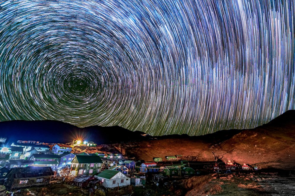 Valley under the stars