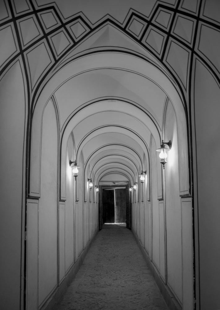 Entrance corridor to historic house