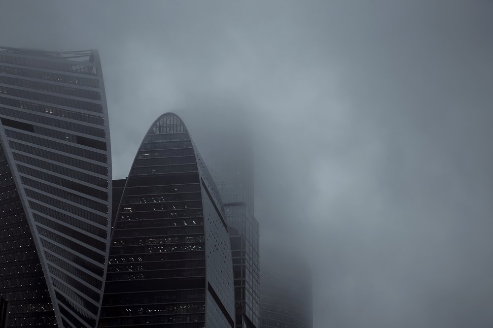 Москва-Сити в тумане