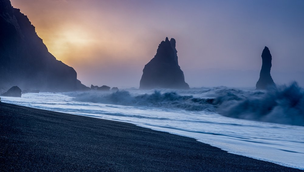 Black Beach Sunset