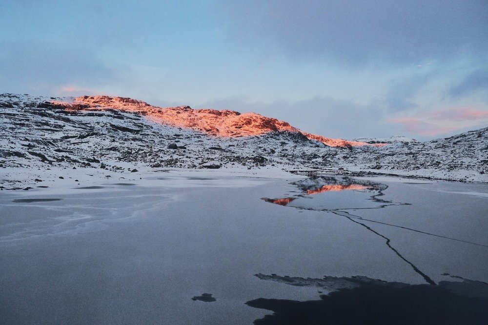 Sunset in the mountains