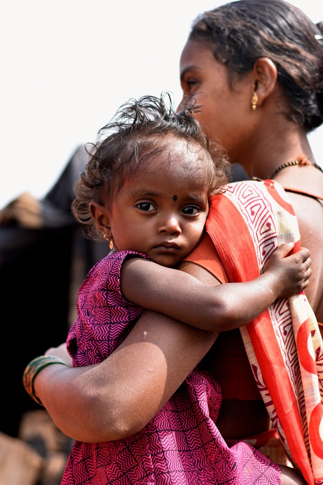 Sandhya with her mother