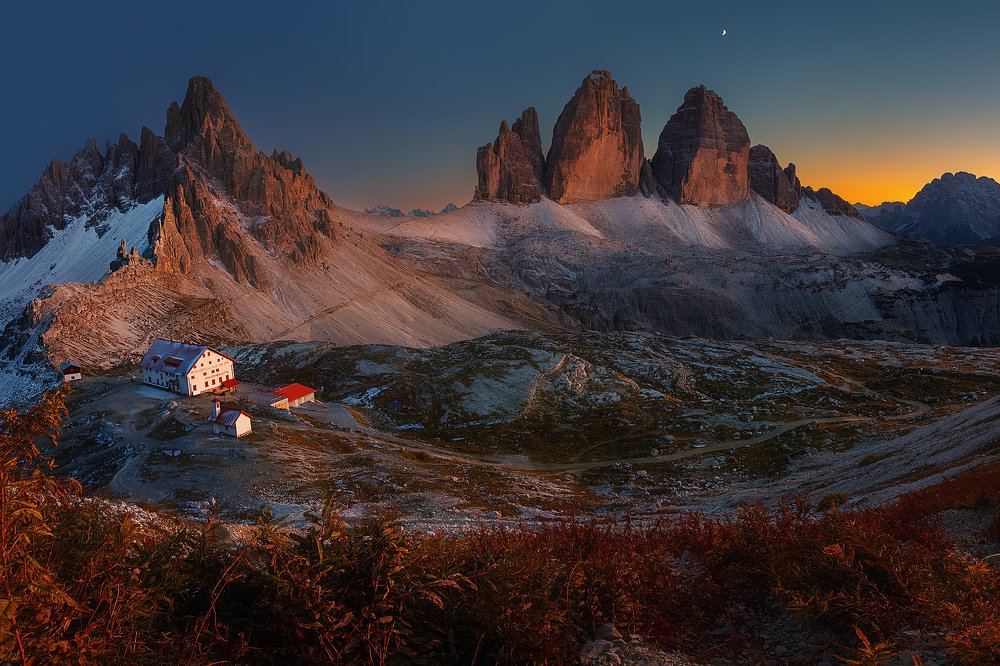 Tre Cime, Dreizinnenhütte / Rifugio Locatelli