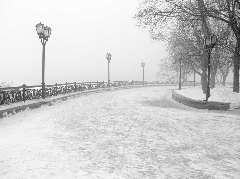 Пейзаж с легкой поземкой