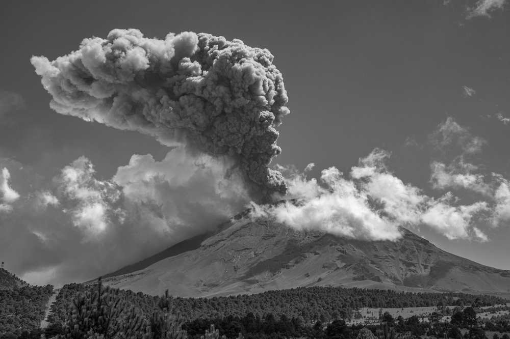 Volcán Popocatreptl en México