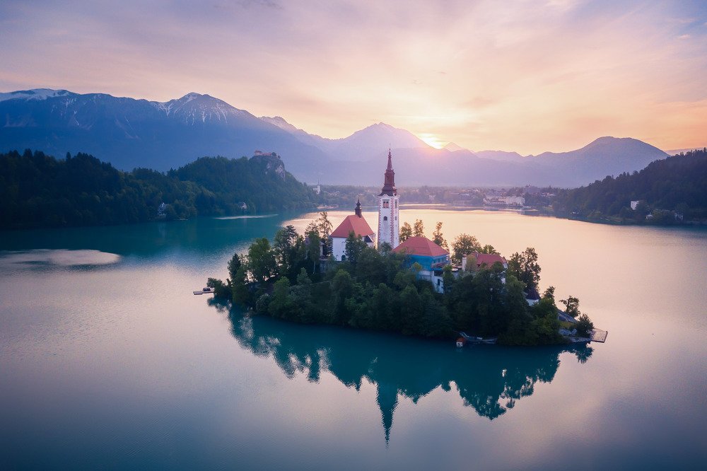 Lake Bled at sunrise