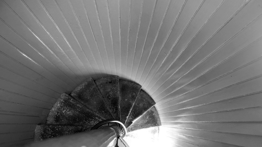 An old castle stairway