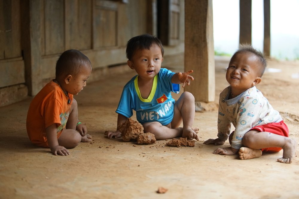 three boys playing