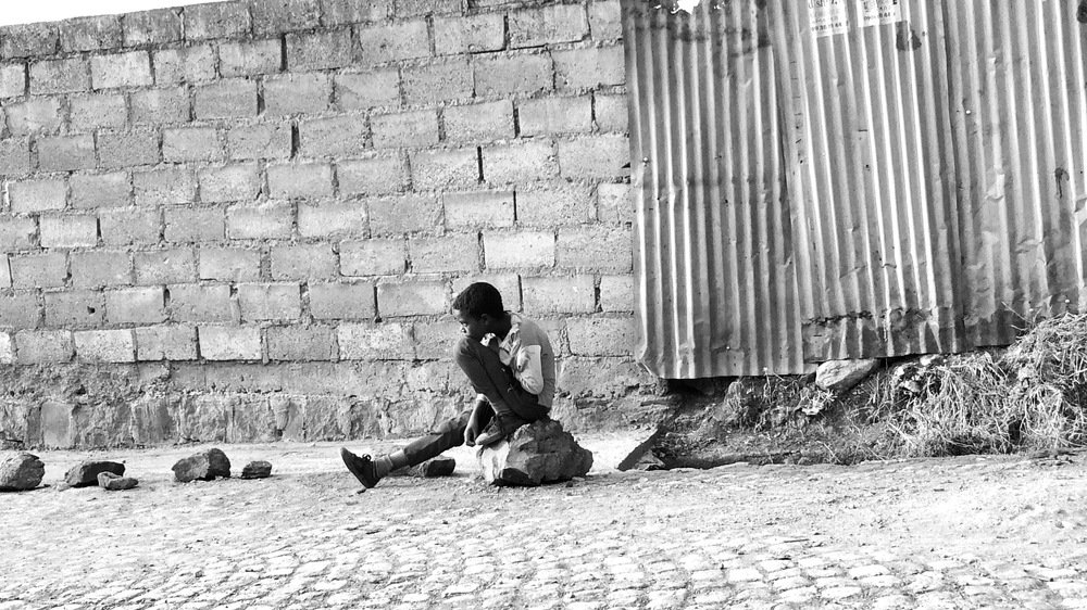 The boy and the stone