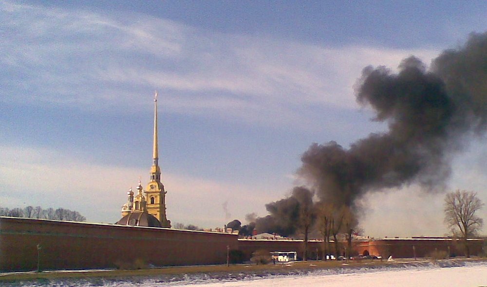 Пожар в Петропавловке