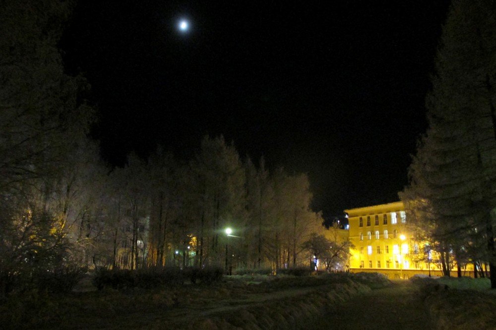 Морозный вечер.
