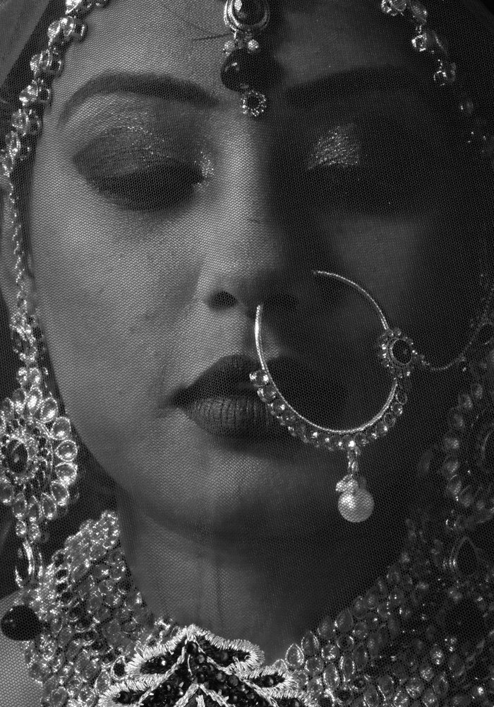 Beauty behind curtain