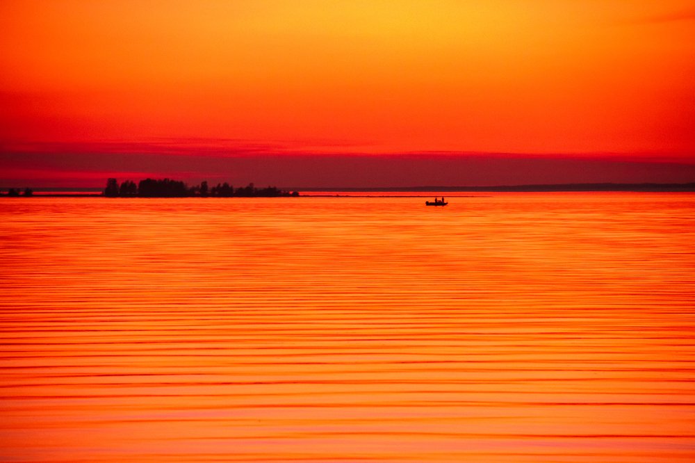 Пожар над Обским водохраноилищем