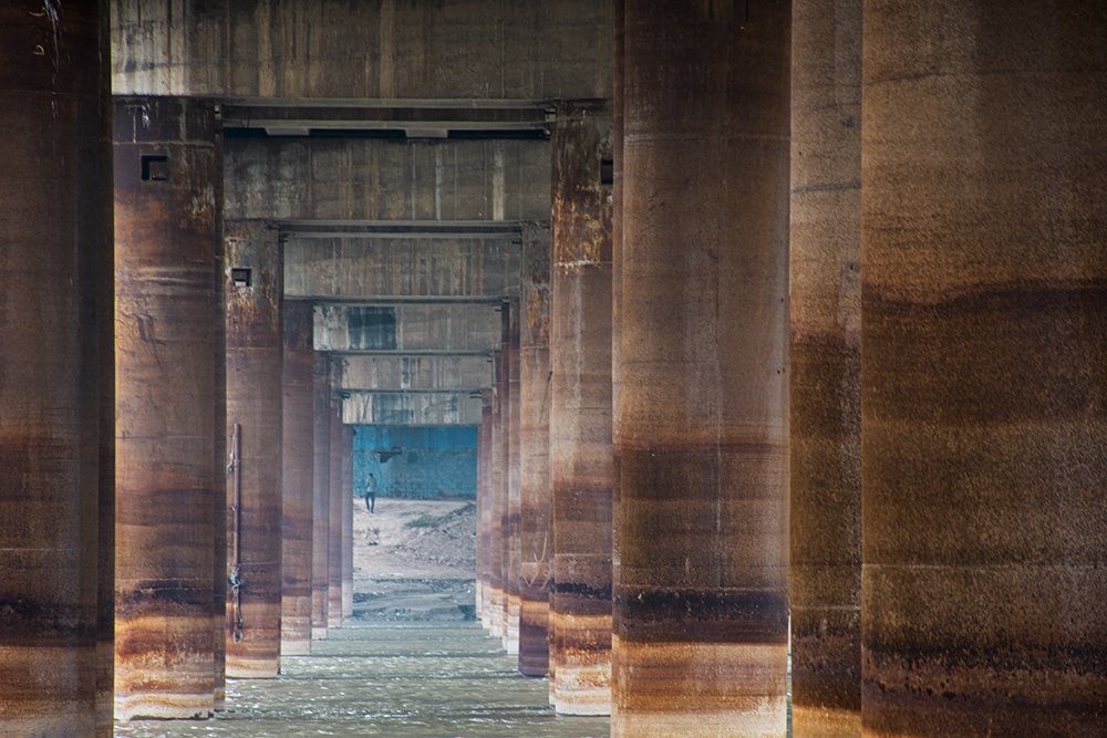 A man under the bridge
