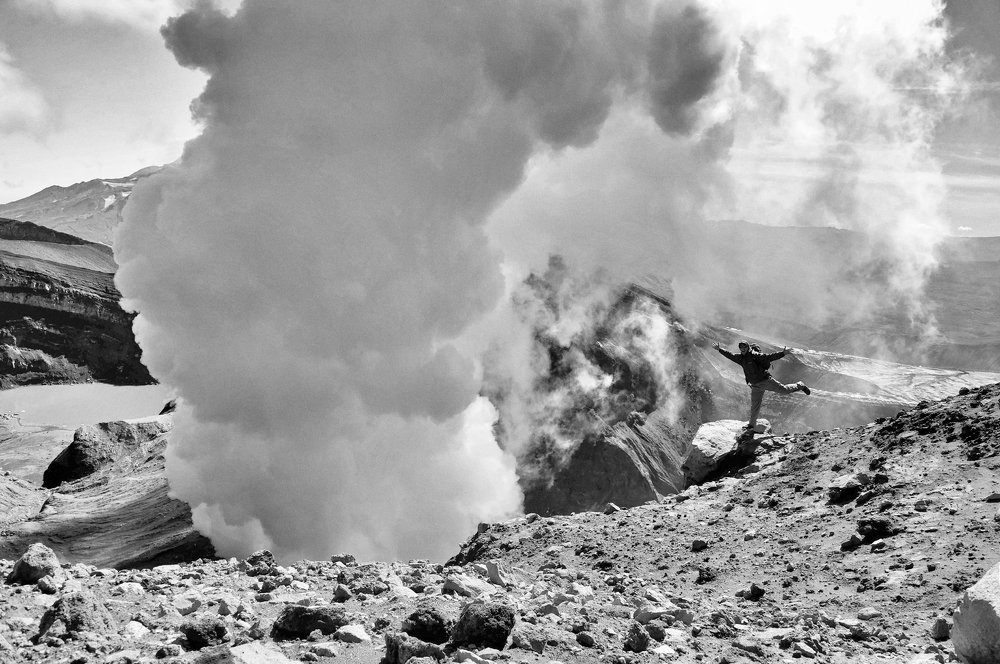 В жерле вулкана Горелый.