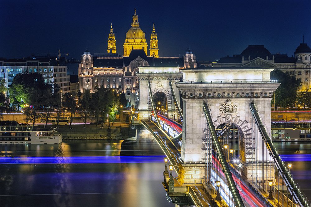Budapest night cityscape