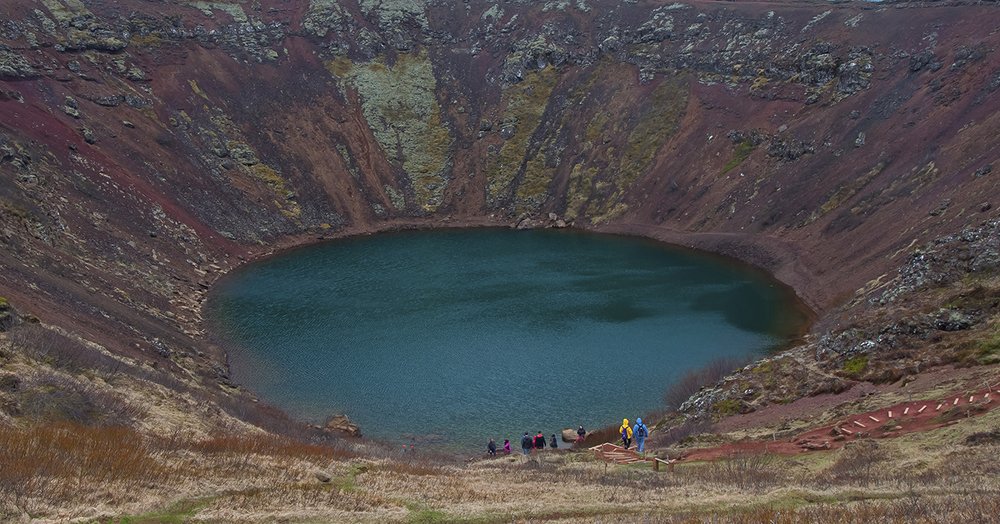 Kerid crater, Iceland.