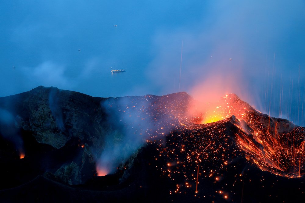Stromboli afterglow.