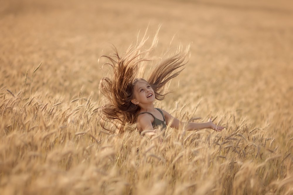 Золото в волосах.