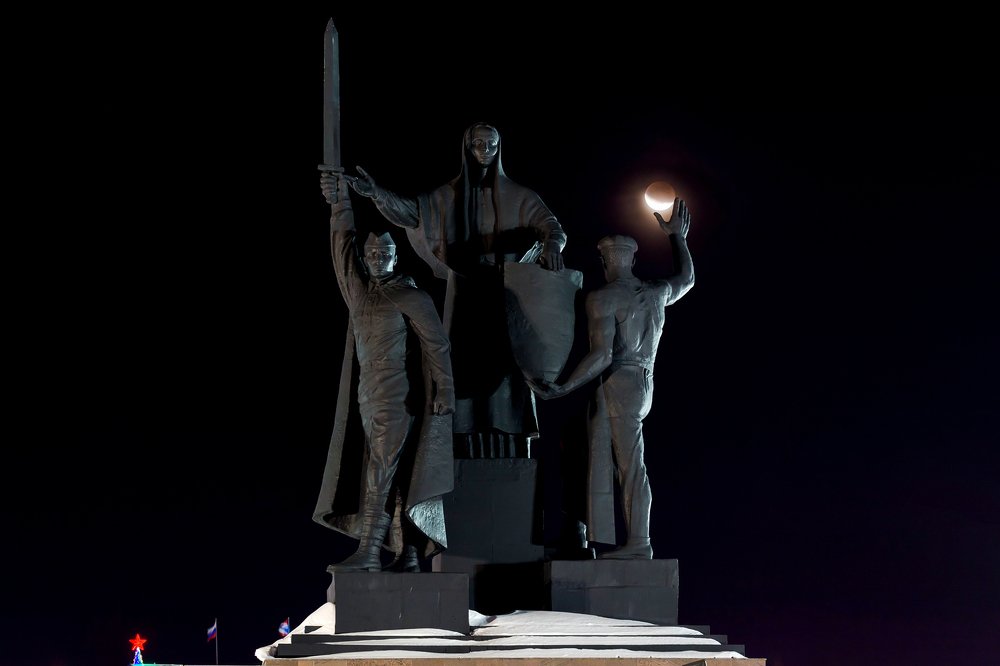 Лунное затмение в Перми.