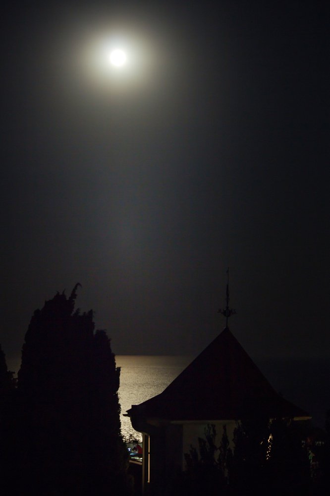 Full moon over the Black sea