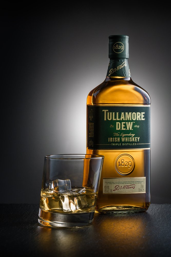 Whiskey and glass