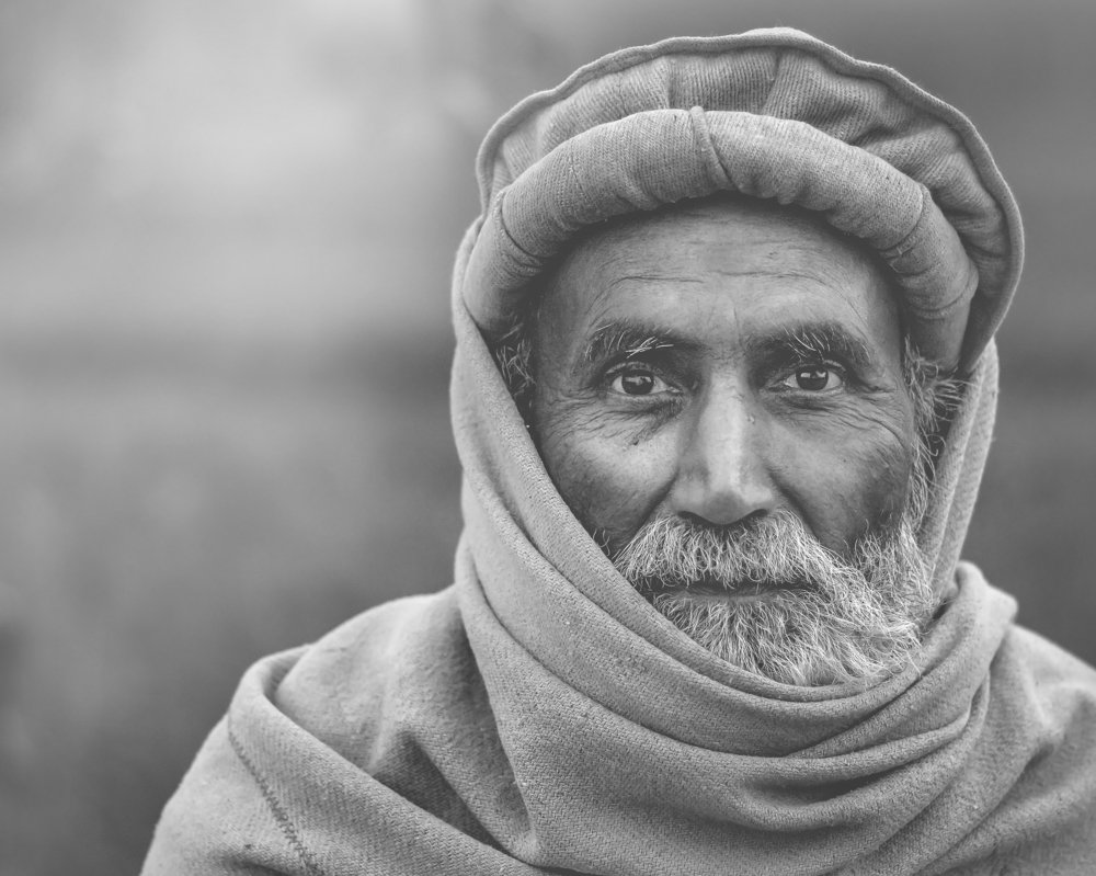 A Winter Portrait of an Old Man