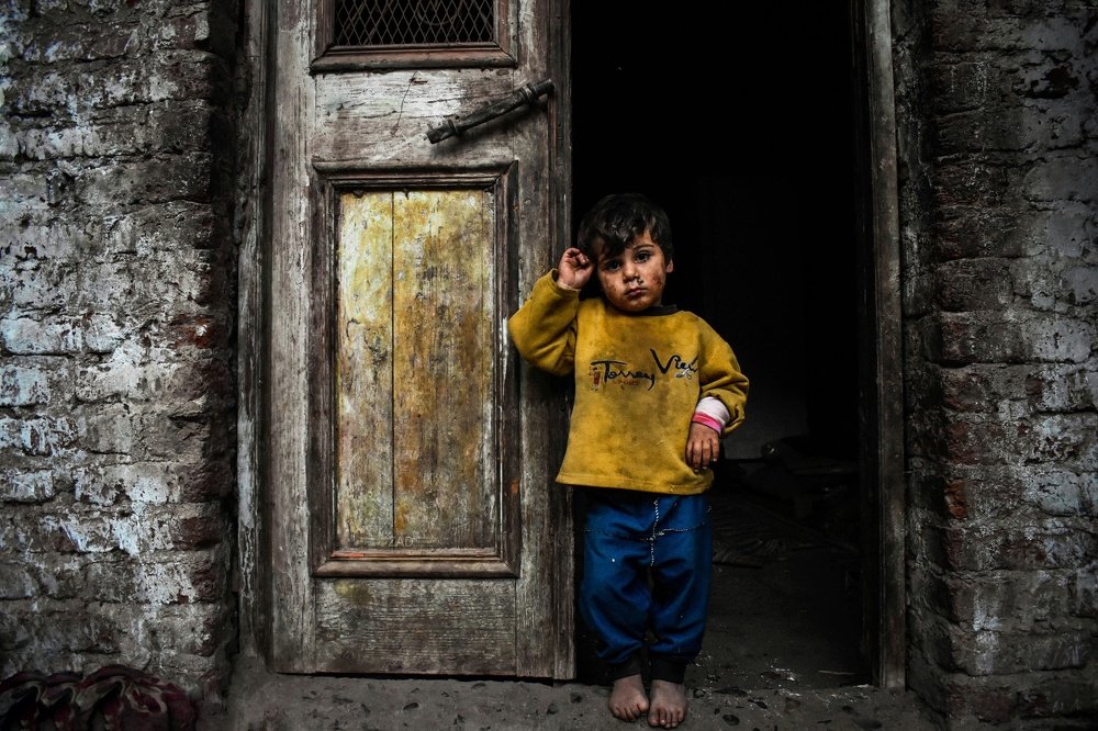 Poverty in his little home