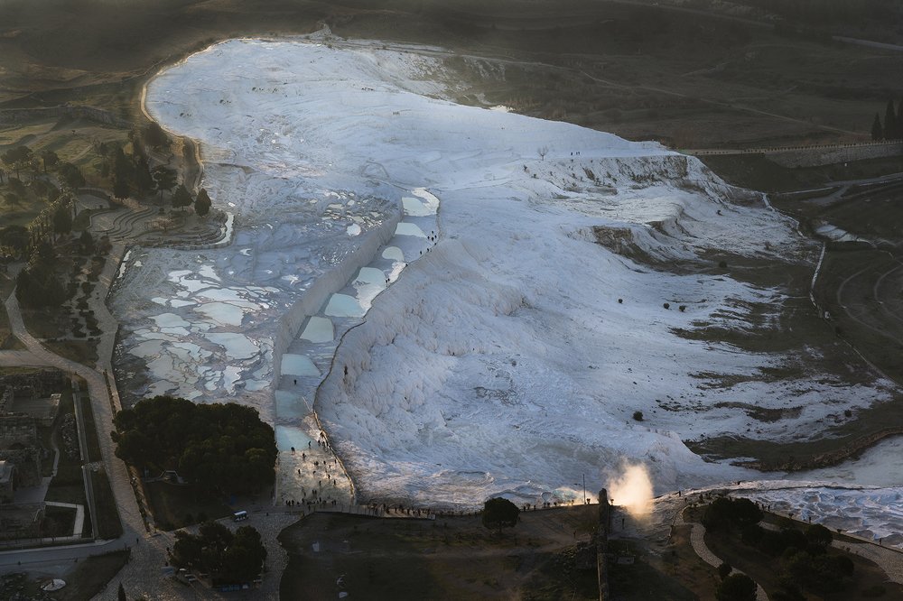 Pamukkale'de balon çekimi