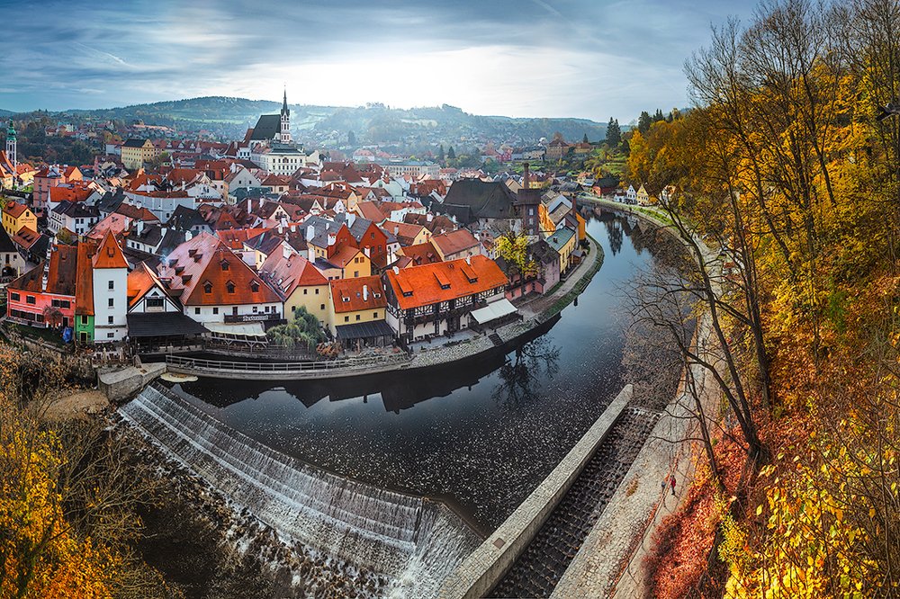 Český Krumlov and Vltava river