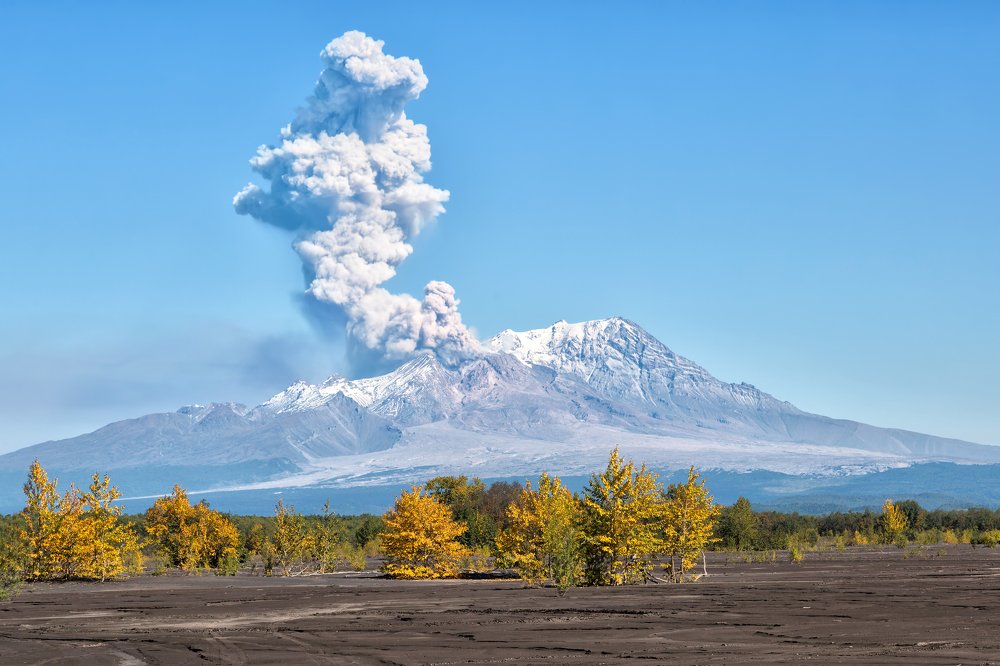 Shiveluch Volcano.