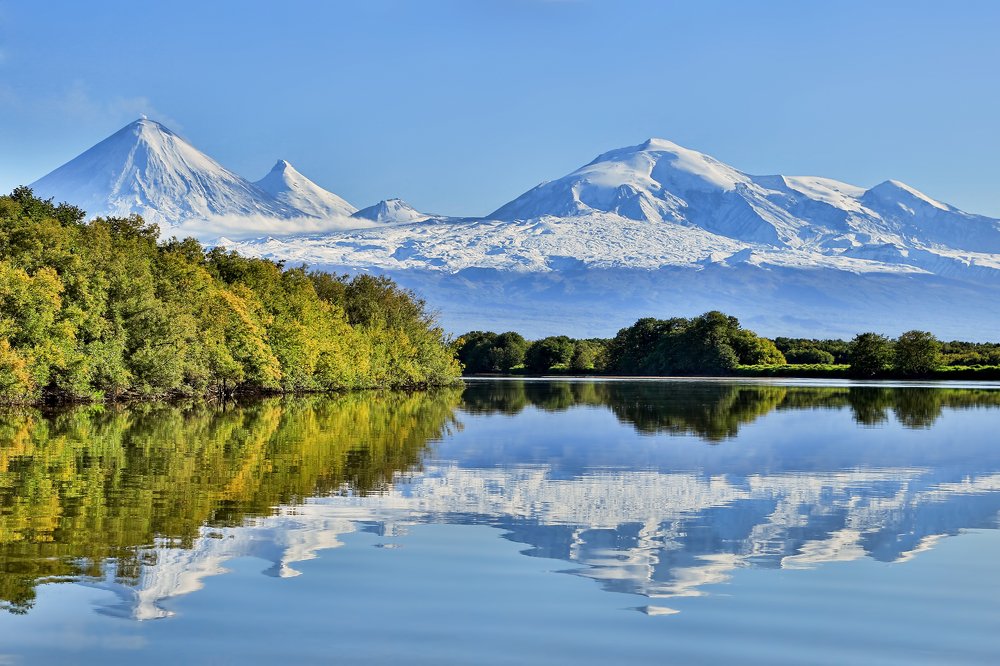Kluchevskaya group of volcanoes.