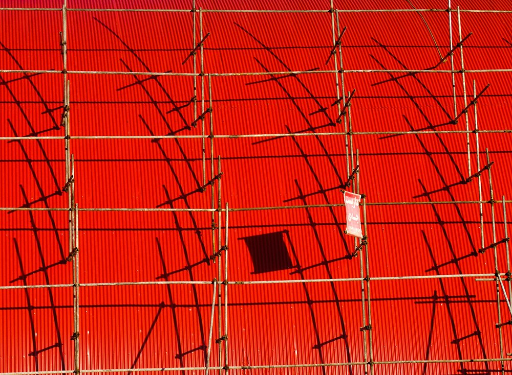 Scaffolding for a roof
