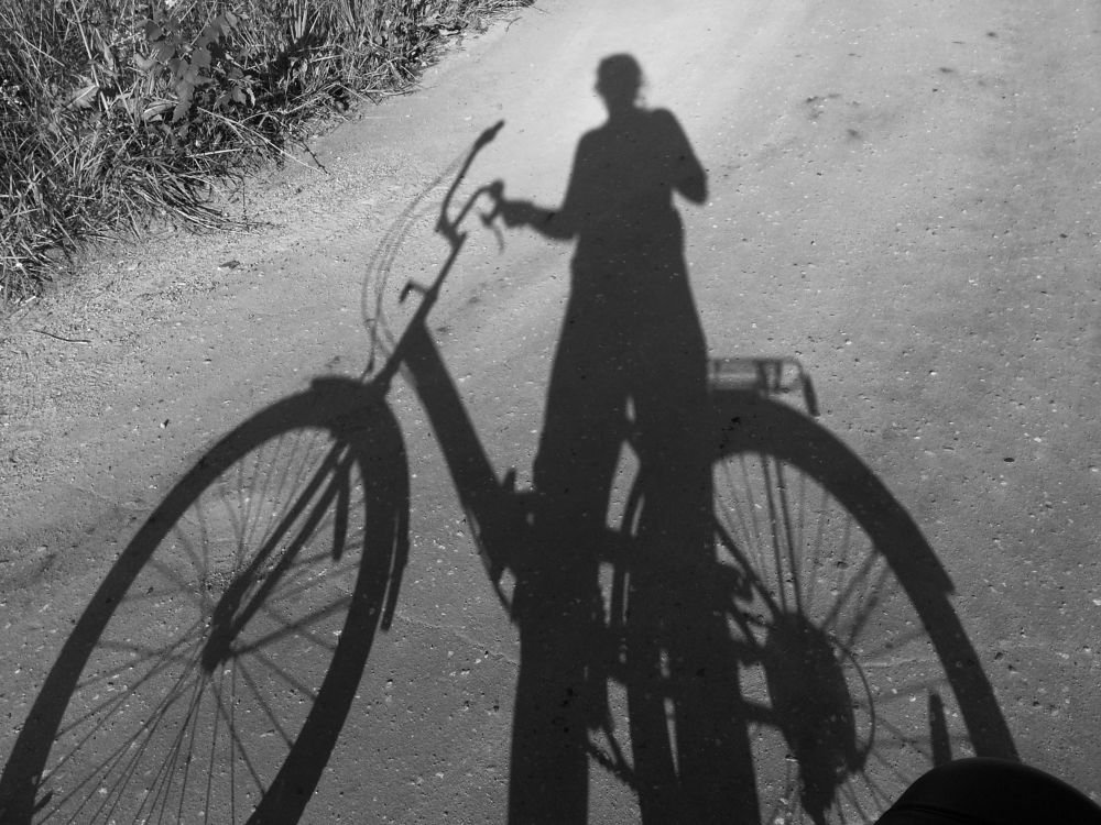 Автопортрет с велосипедом