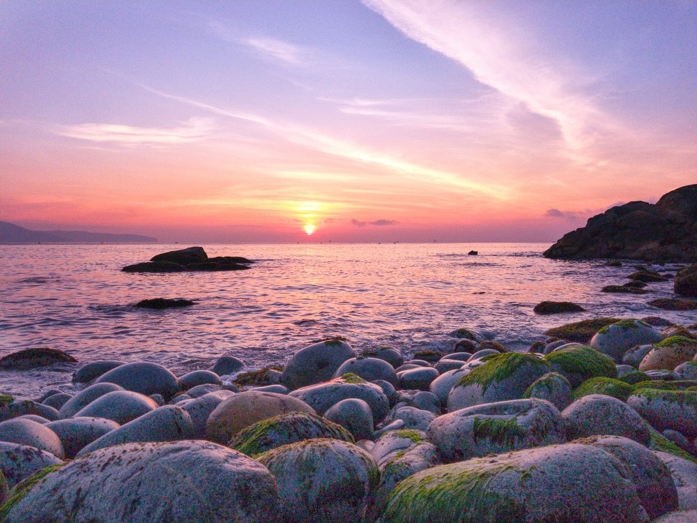 Sunrise on the egg beach