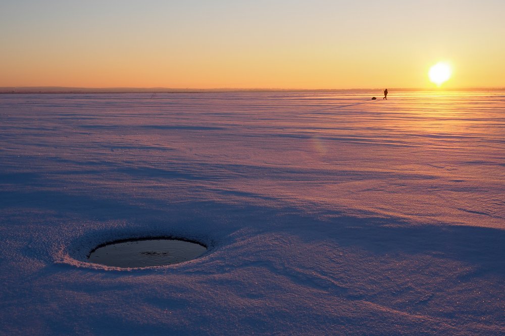 Закат на озере Неро, декабрь.