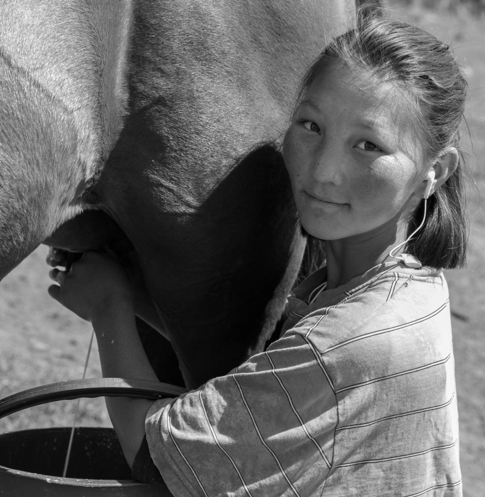 Young milker, Kyrgyzstan 2019