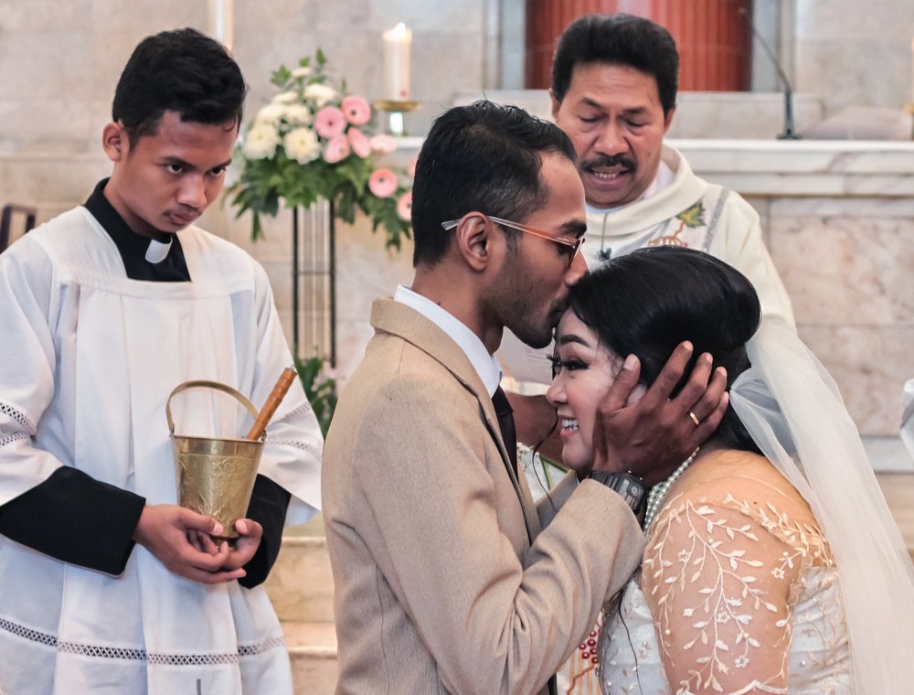 Altar boy in the wedding ceremony