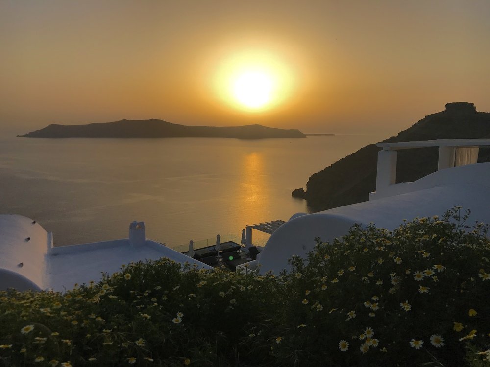 Sunset over Santorini