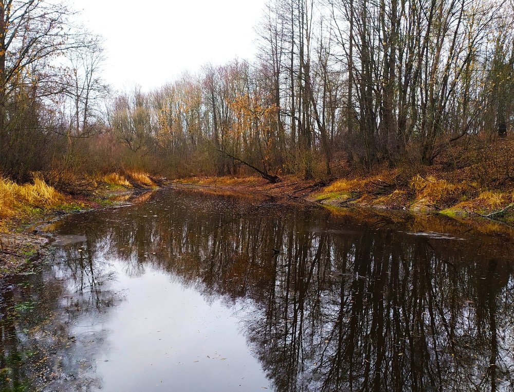 А лёд всё-таки есть. Зима.
