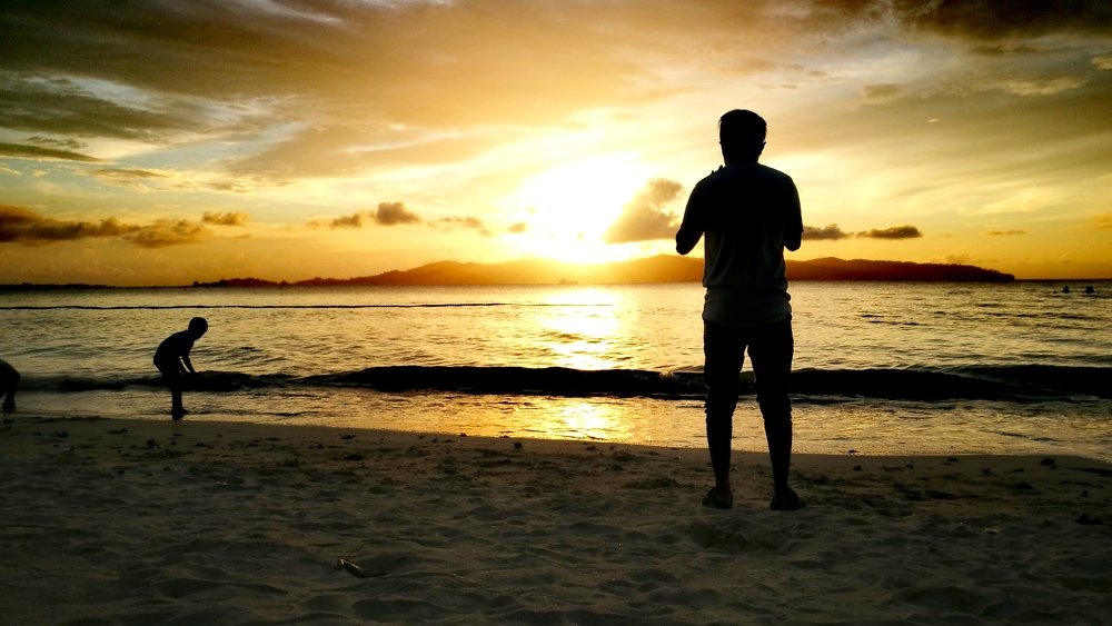 Sun goes down