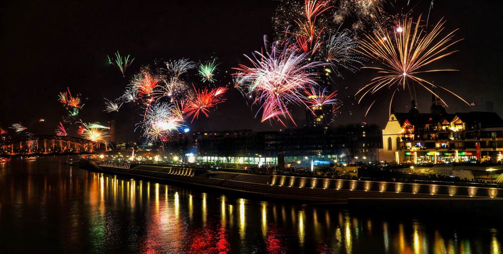 Fireworks over the Rhine