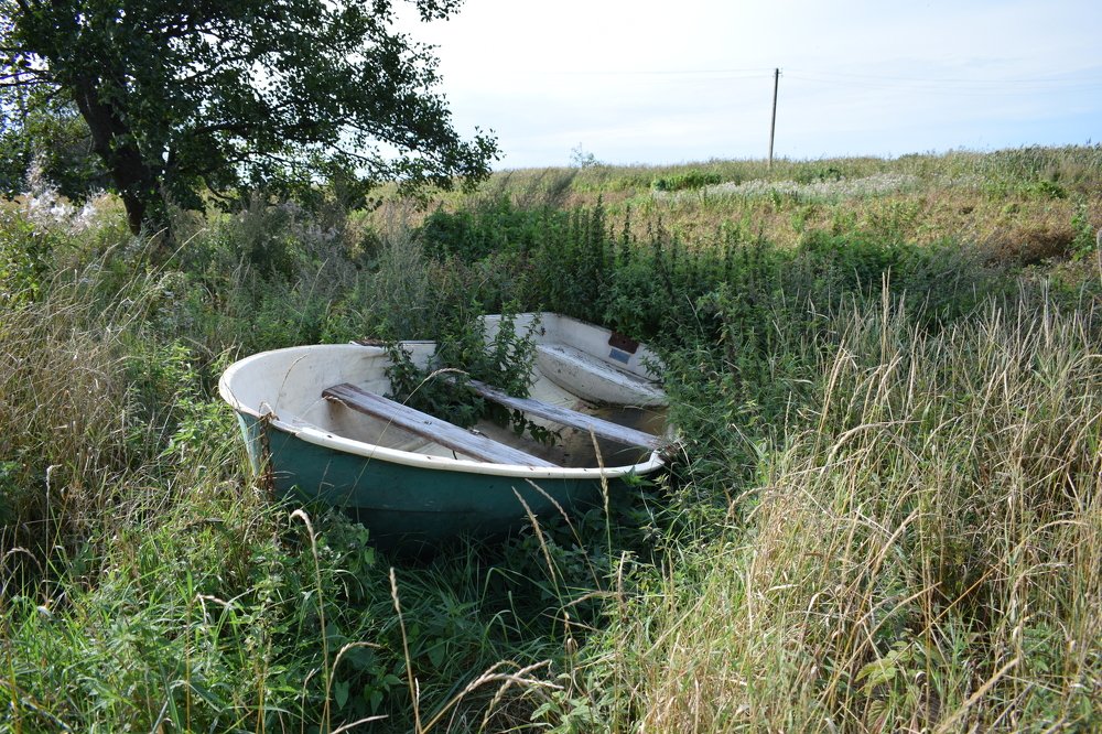 старая лодка на берегу