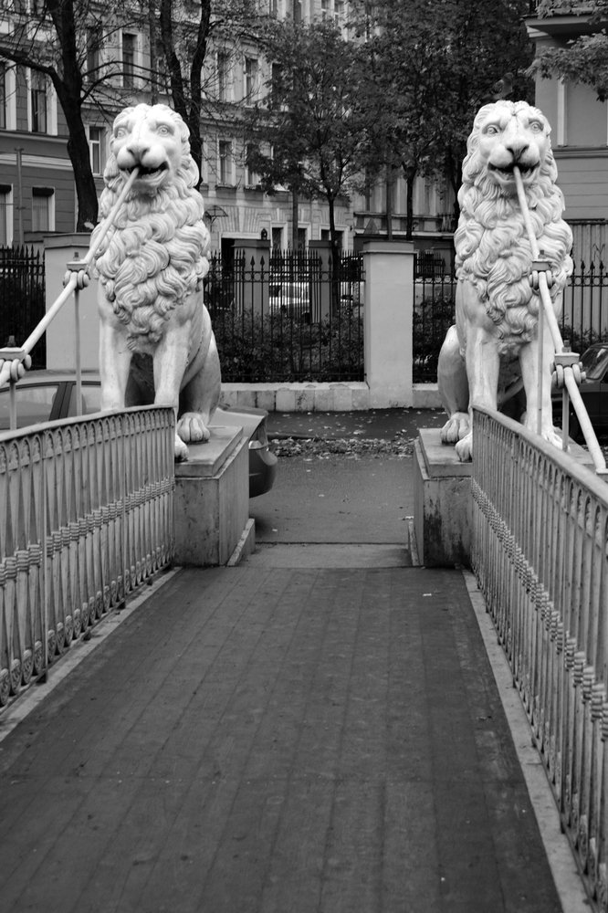 СПб. Мостик со львами.