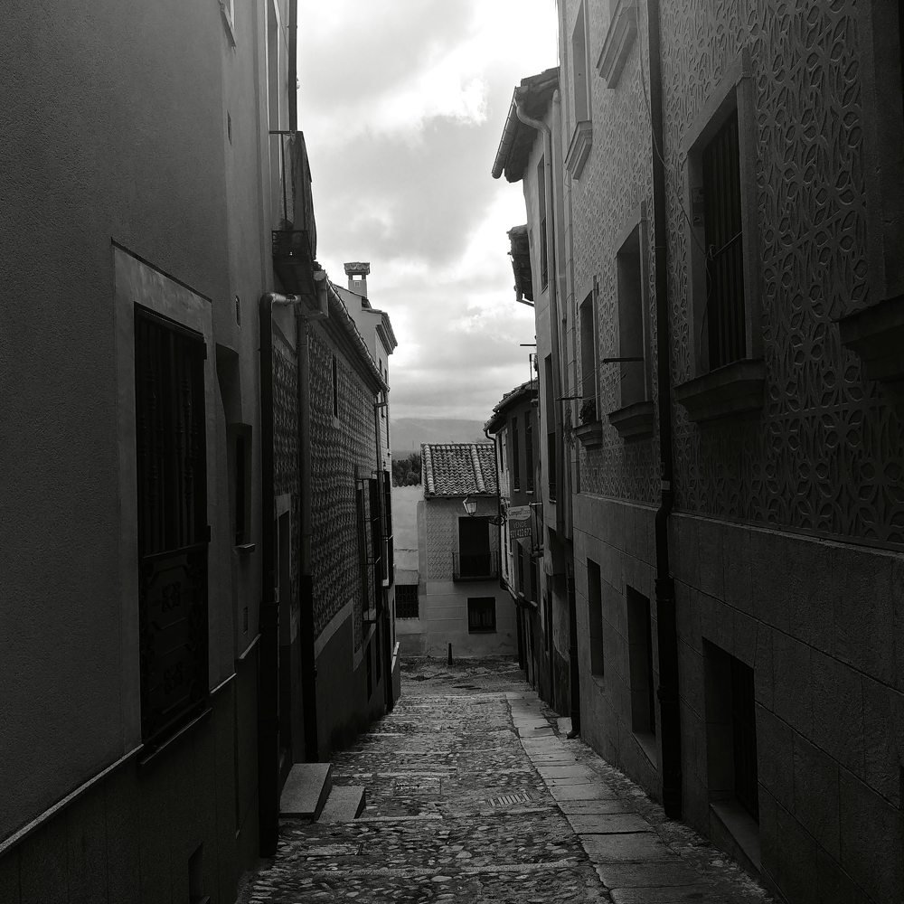 Narrow street buildings