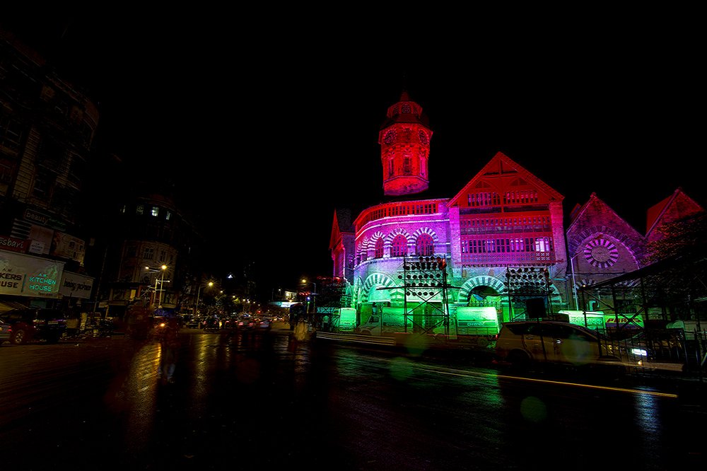 Lonely street in Raining Night