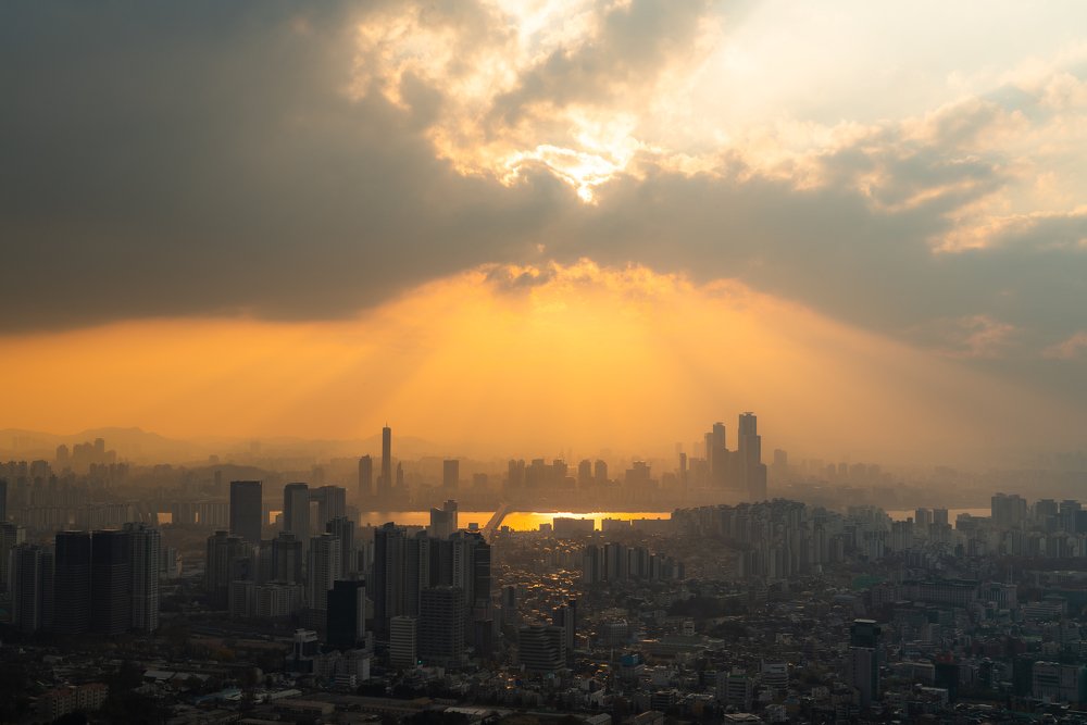 Закат над Сеулом