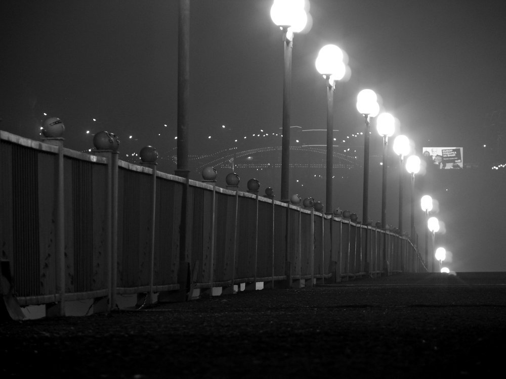 Вдоль по мостовой.