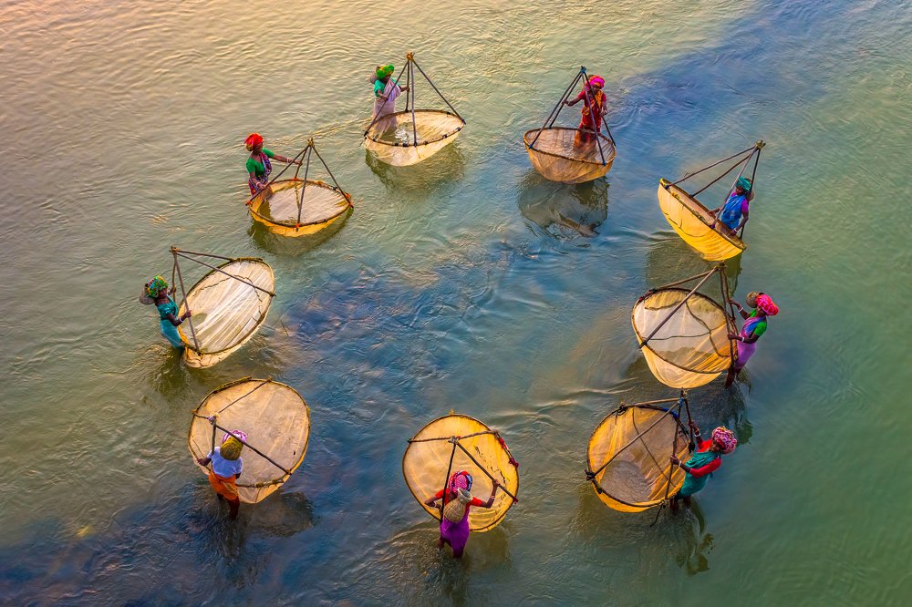 Fisherwomen At Work